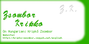 zsombor kripko business card