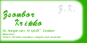 zsombor kripko business card